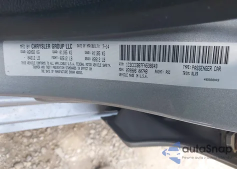 2015 Chrysler 200 S from USA, damaged, VIN 1C3CCCBB7FN538649